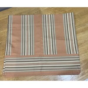 American Living Ralph Lauren Sea Island Orange Green‎ Stripes Valance 79x17"